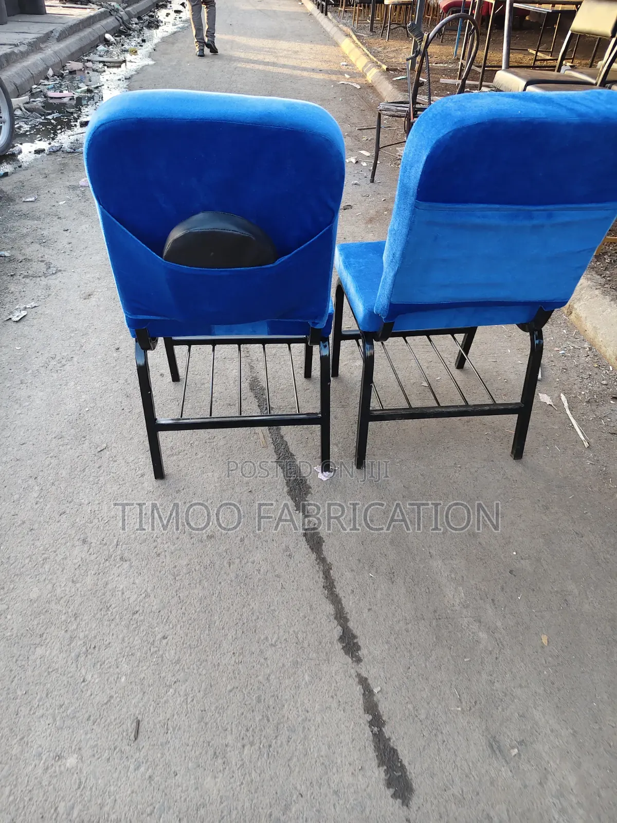 Church Seats With Logo and Bible Story