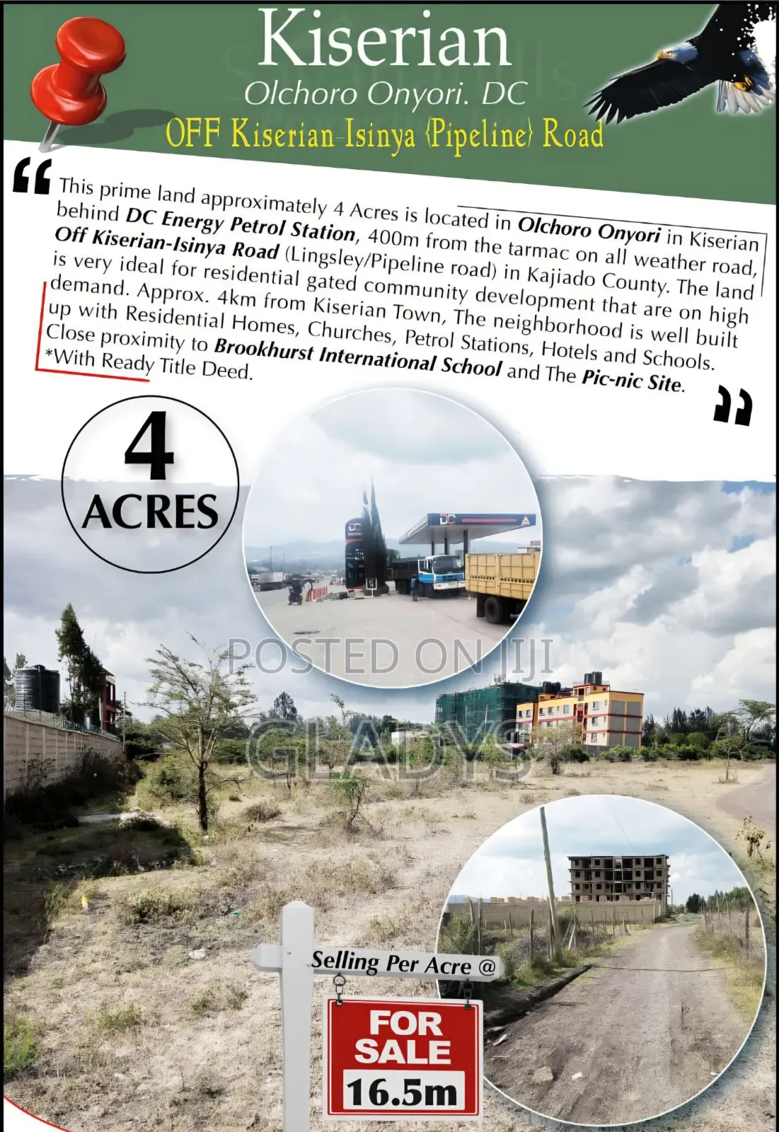 Kiserian 4acres Along Olchoro Onyori