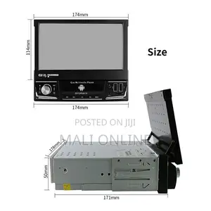 7 Inch Android 12 Car Stereo Retractable Ips Touch Screen Gps Wifi