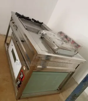 2-Burner+Grindle +Double Fryers +Oven Combined Cooker