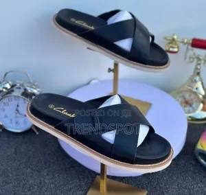 Clarks Leather Cross-Strap Sandal
