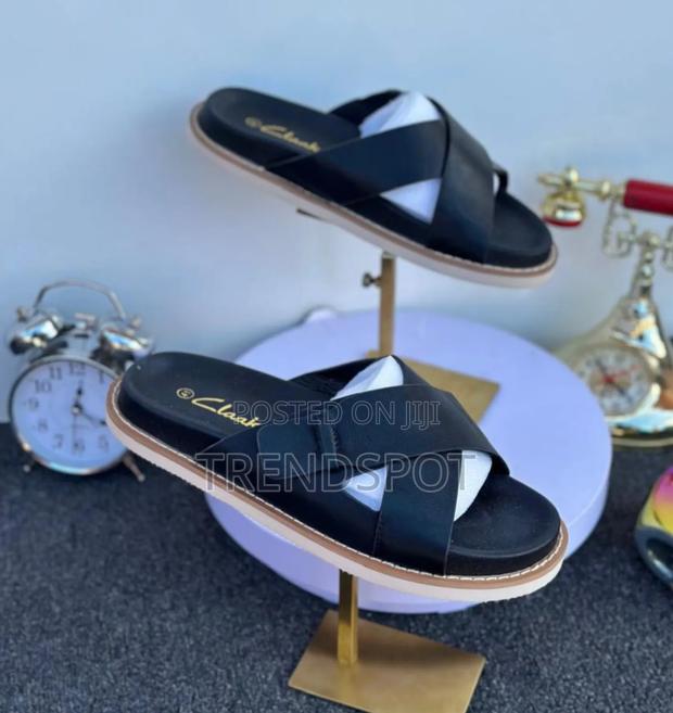 Clarks Leather Cross-Strap Sandal - thumbnail 2