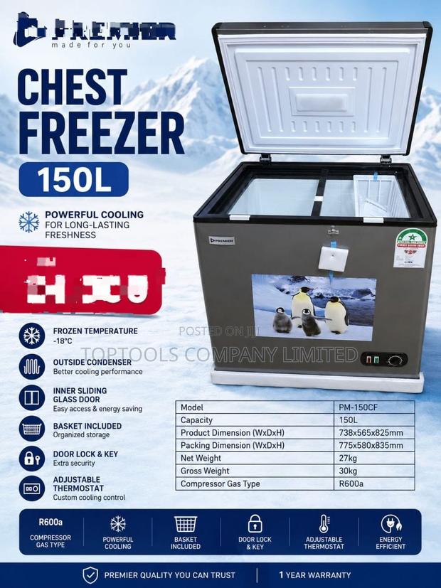 150litres Powerful Chest Freezer