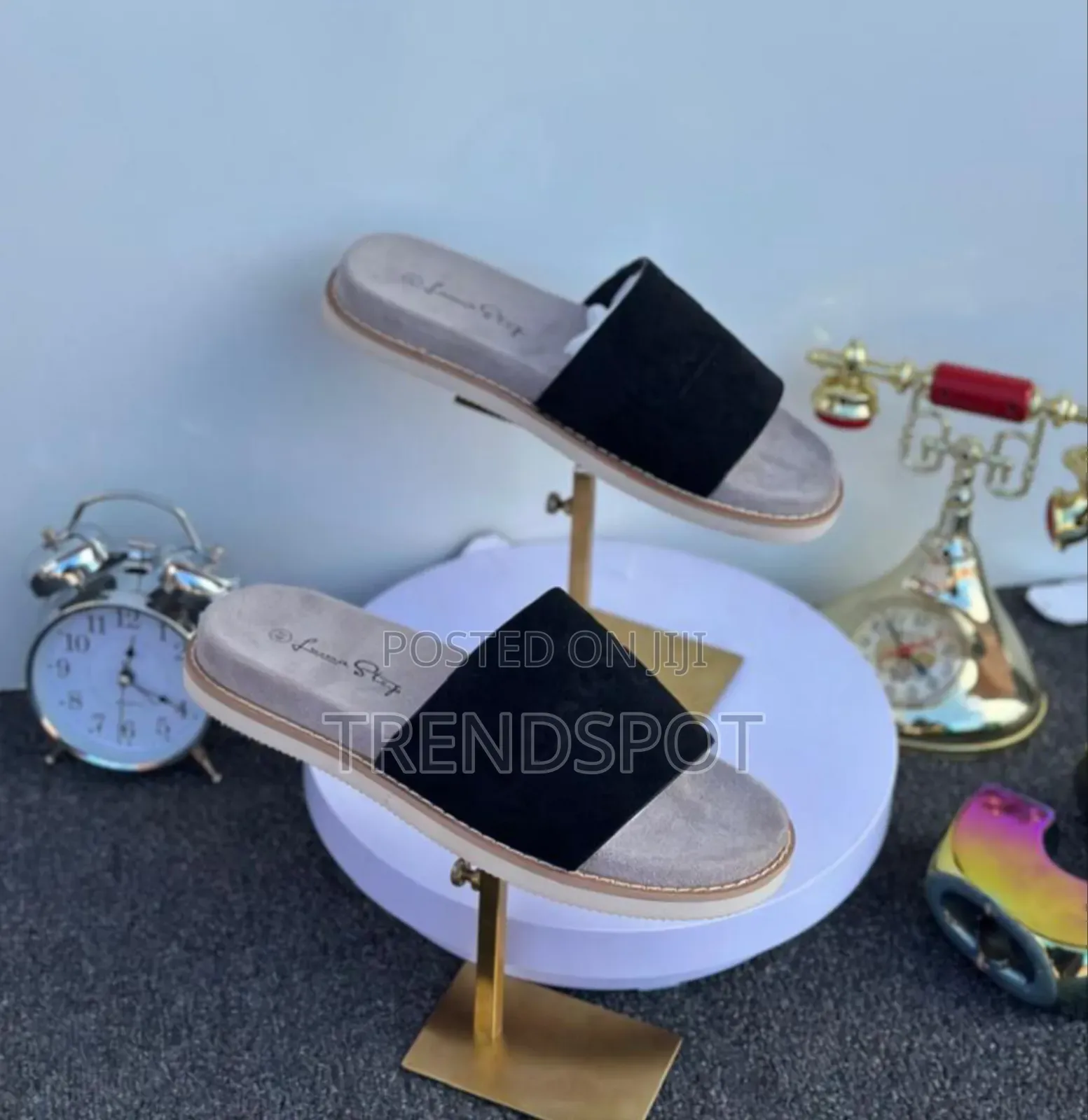 Luna Step Suede Slide Sandals