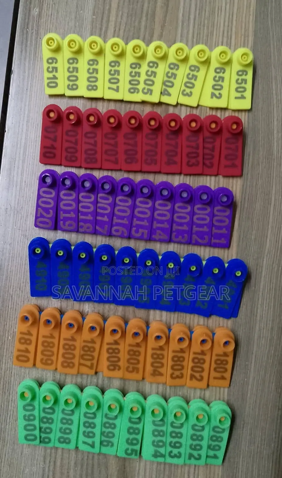 Livestock Identification Ear Tags Plain and Customizable