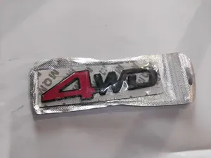 Red_black 4wd Emblem /Badge Self Adhesive Film