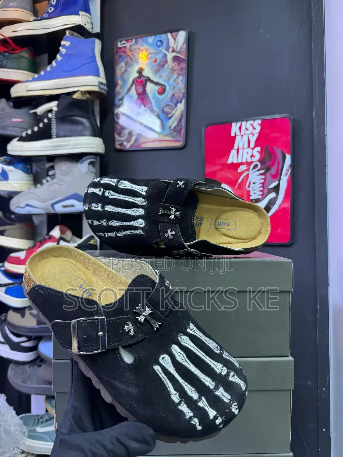 Skeleton Birkenstock Clogs