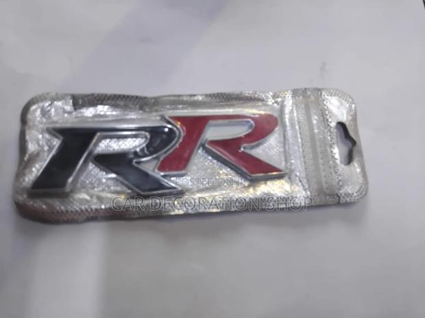 3d Rr Logo Car Emblem Sticker in Red_black