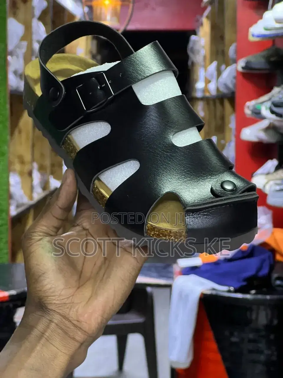 Buckle Leather Cork Sandals “Black”
Sizes :38-45