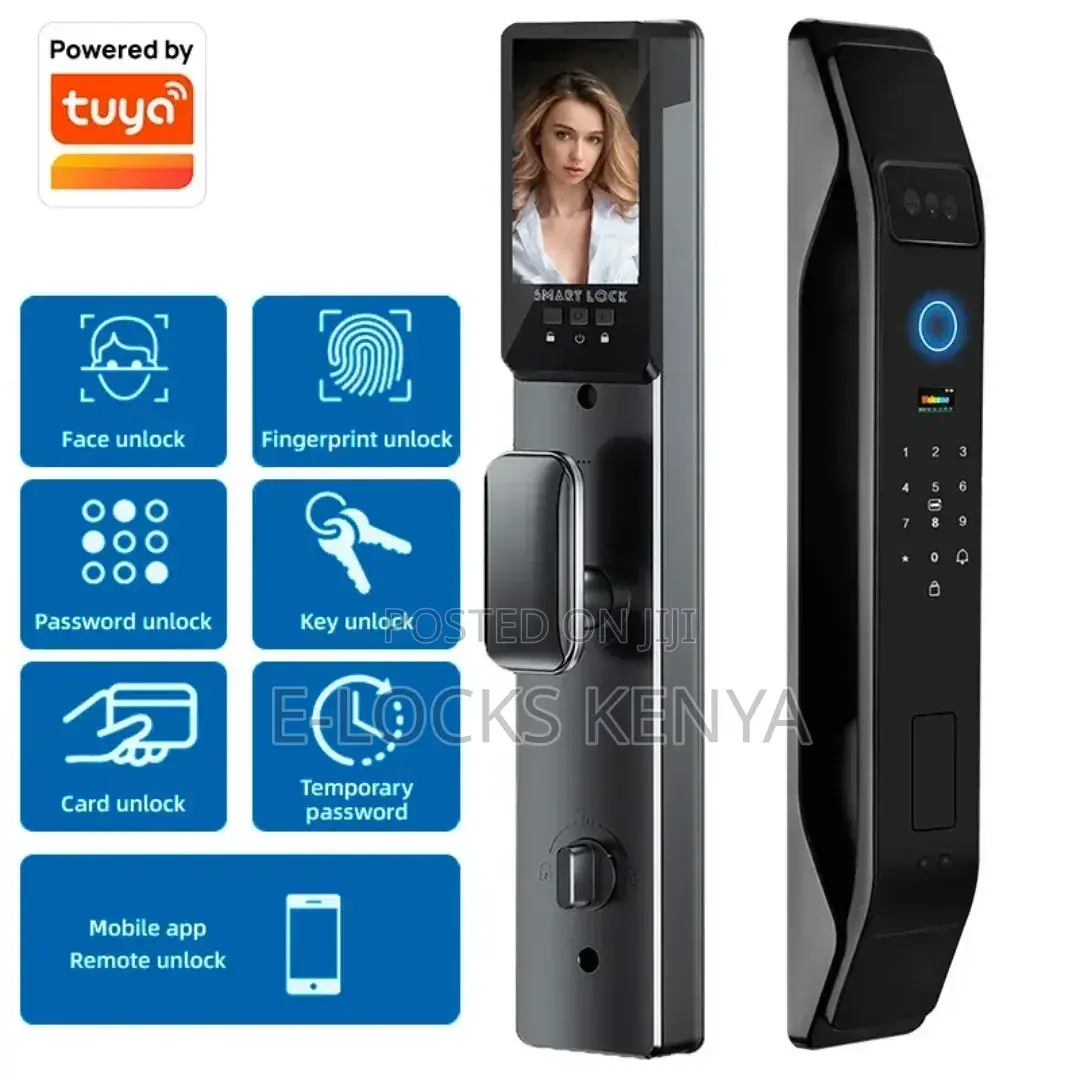 Smart Lock Vedio Intercome Password Fingerprints Cards Unlocking