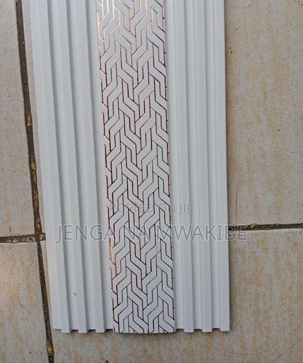 Rose Gold Geometric Herringbone Inlay Strip Wall Panel - main view