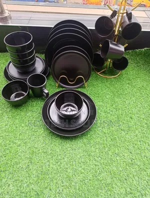 All Black Dinner Set 24 PCS