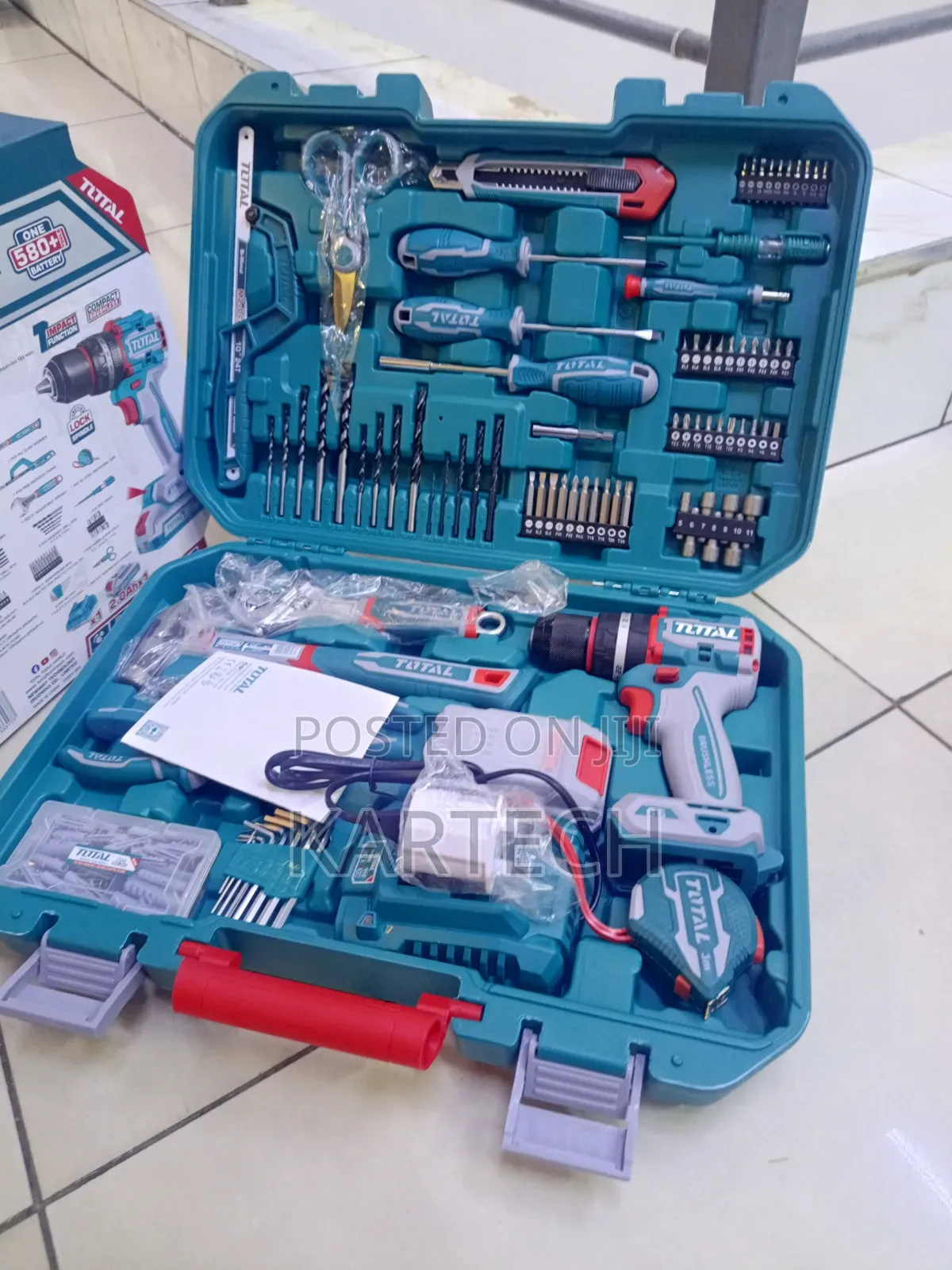 Total 165pcs Heavy Duty 66nm Electric Drill Combo Kit