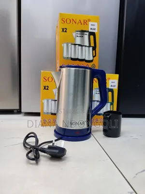 *Sonar Kettle Cordless 2l With Free Cup Available in Blue Black