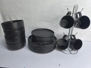 16 PCS All Black Dinner Set