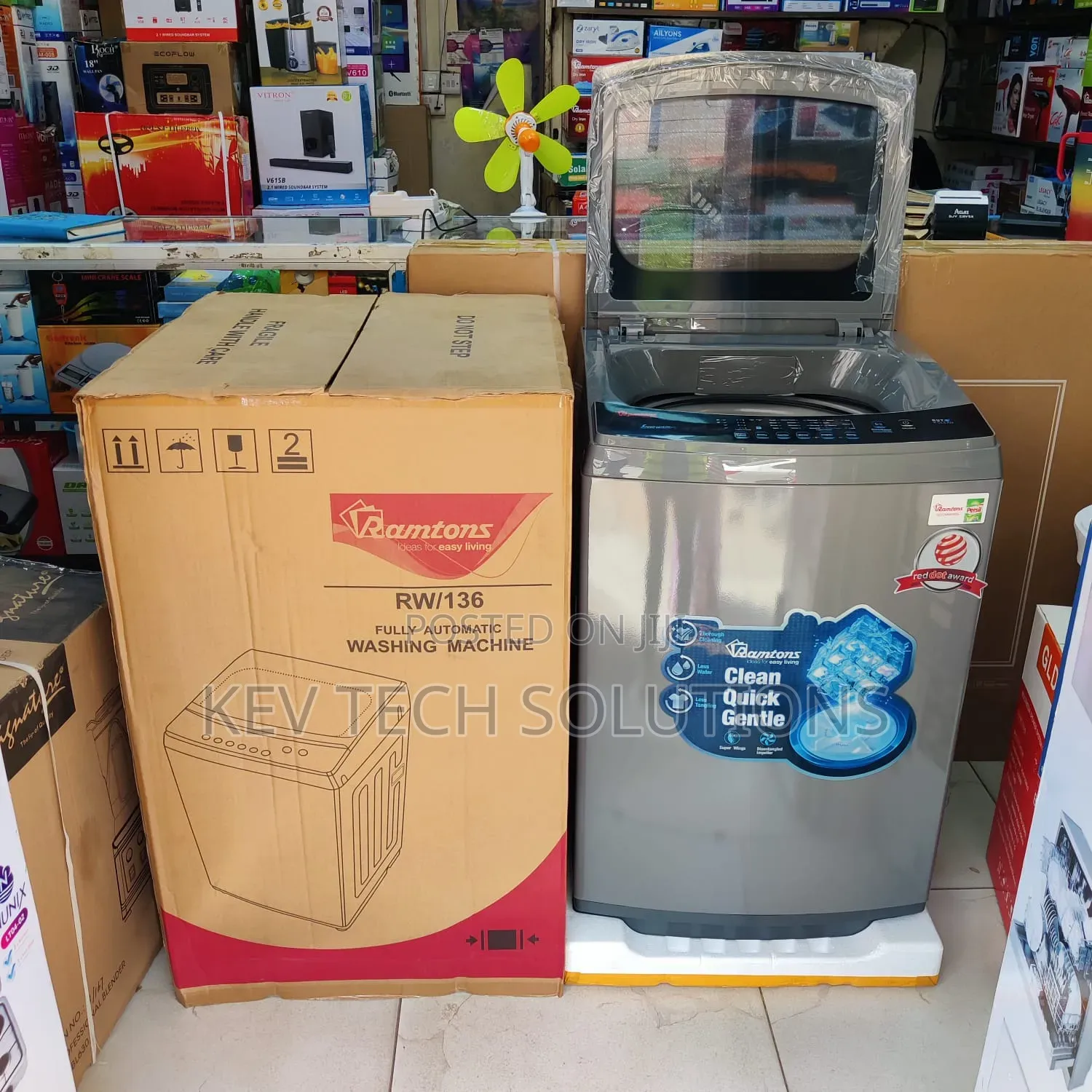 Ramtons Washing Machine 12kg Top Load Magic Cube Automatic Rw136