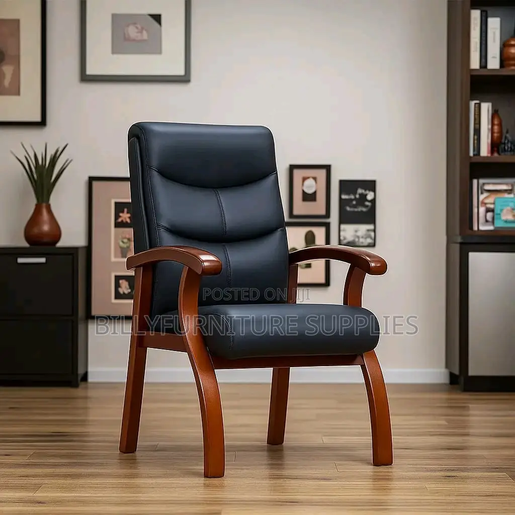 Executive Leather Chair With Mahogany Finish in Nairobi