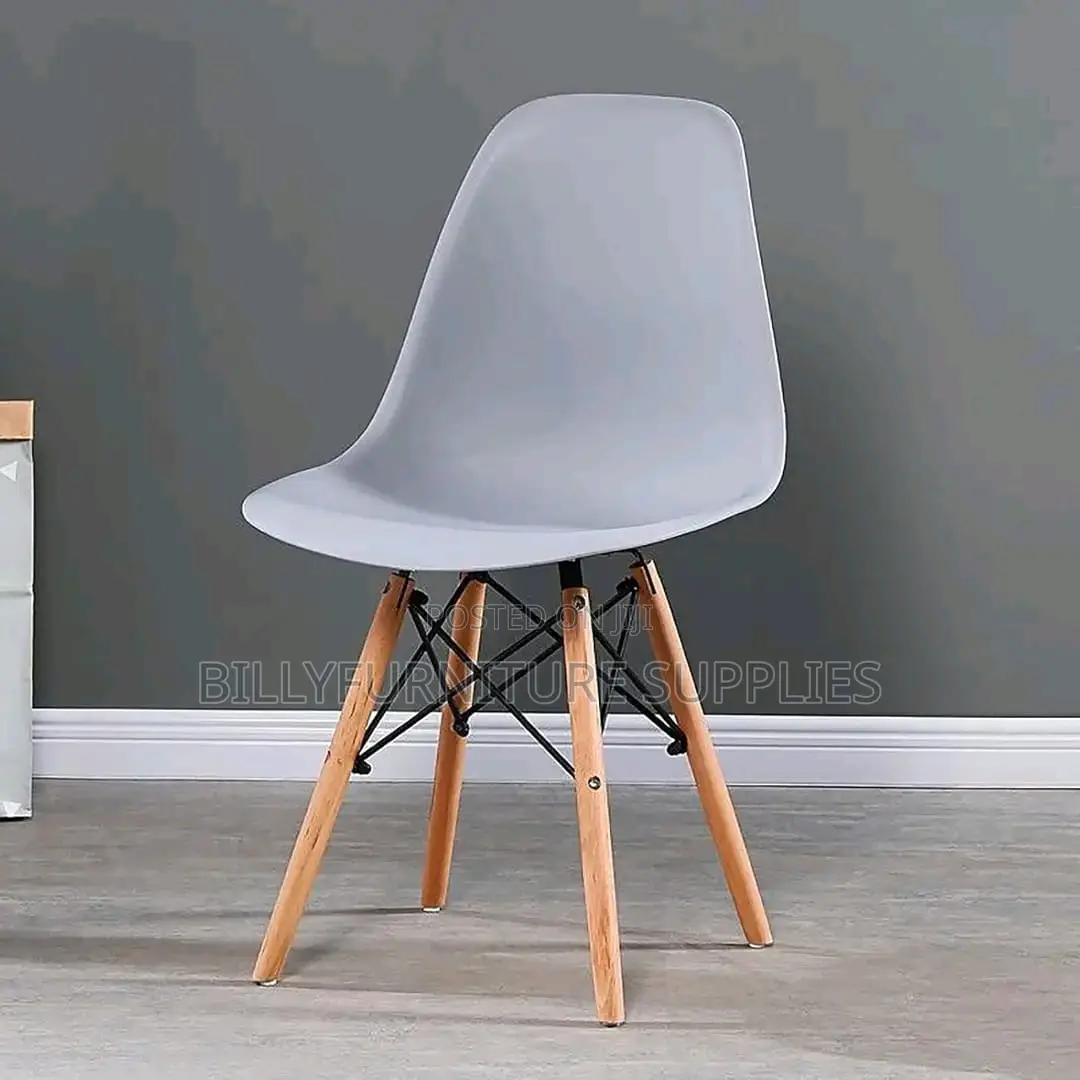 Modern Plastic Dining Chair in Nairobi – Wooden Legs Eames Style