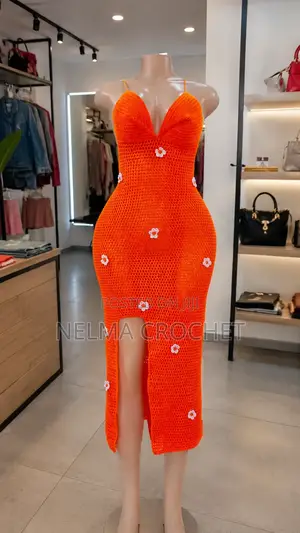 Sunset Bloom Crochet Dress
