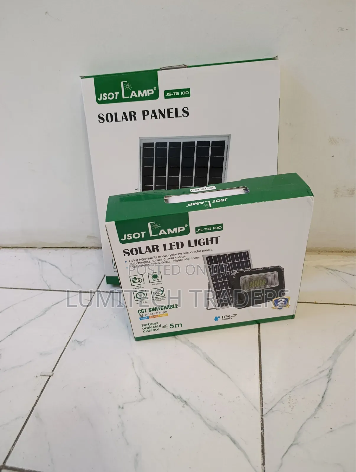 Jsot 300watts Solar Floodlight With Solar Panel