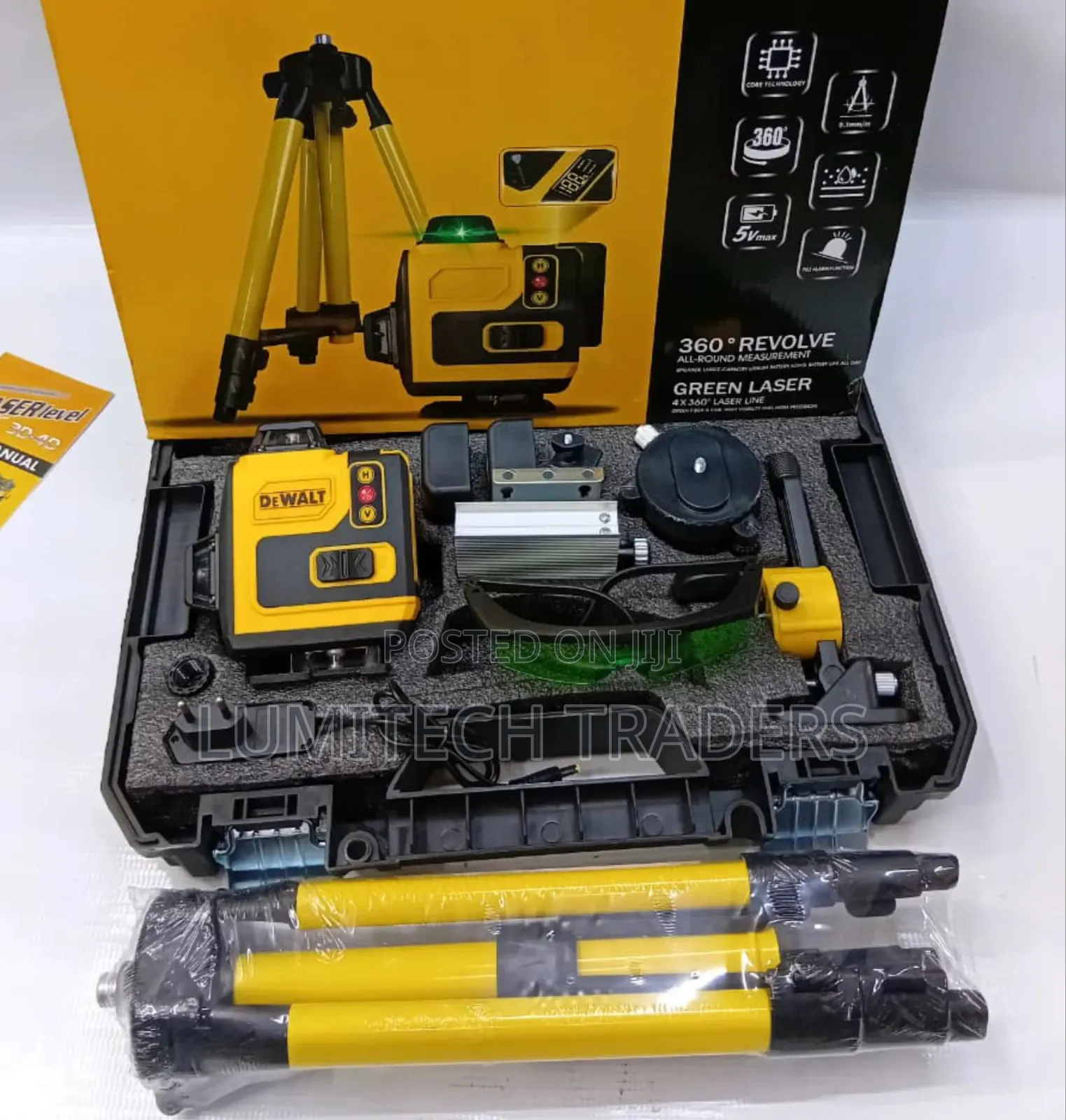 Dewalt 16-Line 360° Laser Level -Self Levelling With Tripod Stand