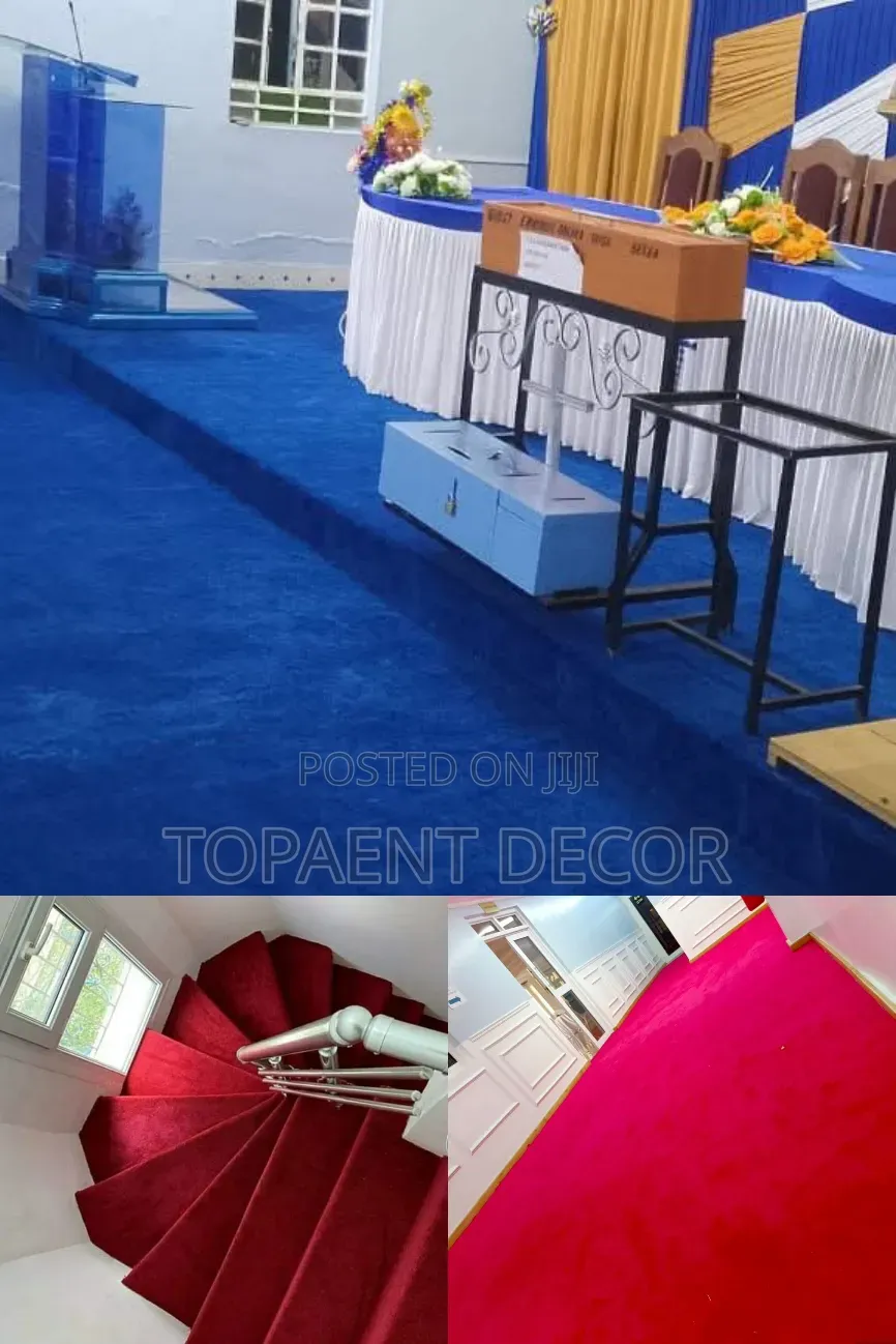 Red and Blue Vip 10mm Smooth and Machine Washable Wall to Wall Carpets