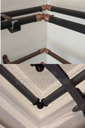 Corner Joints for L Shaped Powder Coated Curtain Rods
