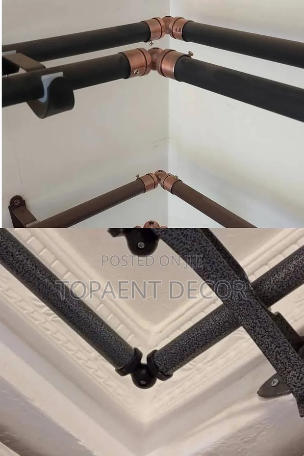 Corner Joints for L Shaped Powder Coated Curtain Rods