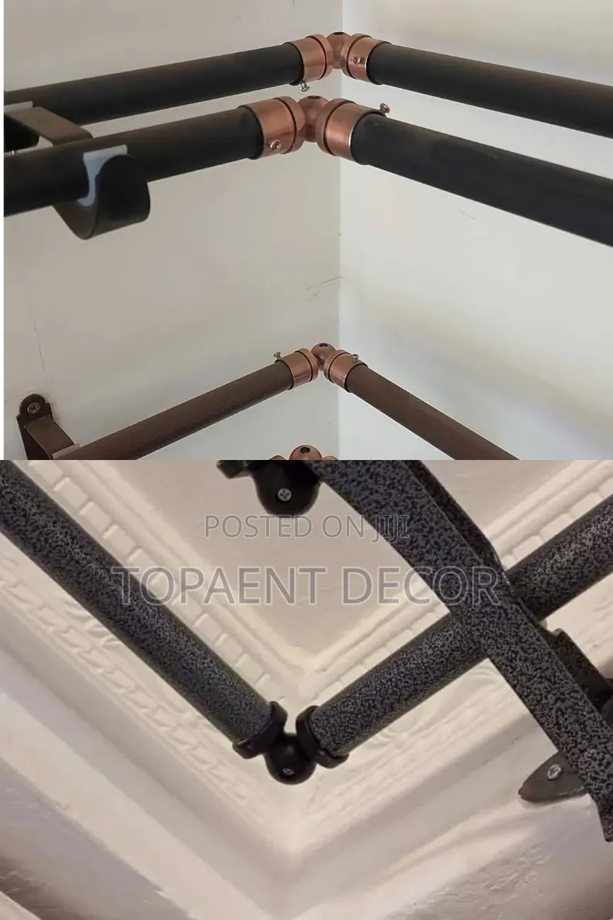 Corner Joints for L Shaped Powder Coated Curtain Rods