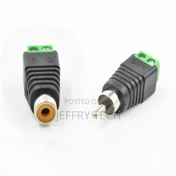 Adapter Rca Tv Female Male to Terminal Block Av Screw CCTV Video Balum
