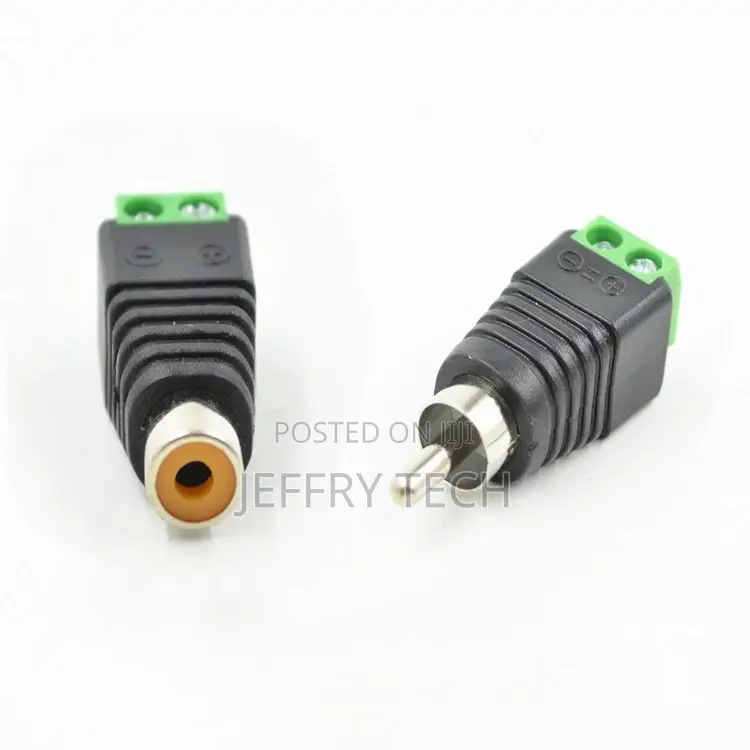 Adapter Rca Tv Female Male to Terminal Block Av Screw CCTV Video Balum