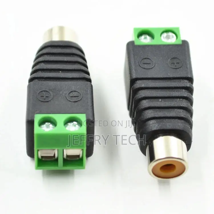 Adapter Rca Tv Female Male to Terminal Block Av Screw CCTV Video Balum