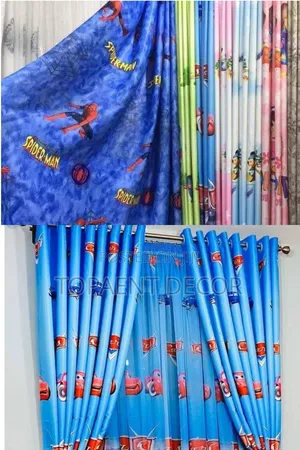 Cartoon Themed, Eyelates, Window Curtains and Sheers for Kids Bedroom