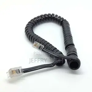 Flexible 6ft 1.8m Male Rj9 Telephone Handset Phone Extension Cord Cabl