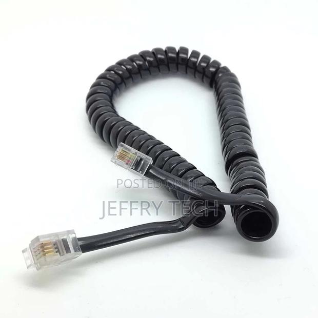 Flexible 6ft 1.8m Male Rj9 Telephone Handset Phone Extension Cord Cabl