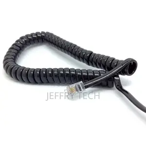 Flexible 6ft 1.8m Male Rj9 Telephone Handset Phone Extension Cord Cabl