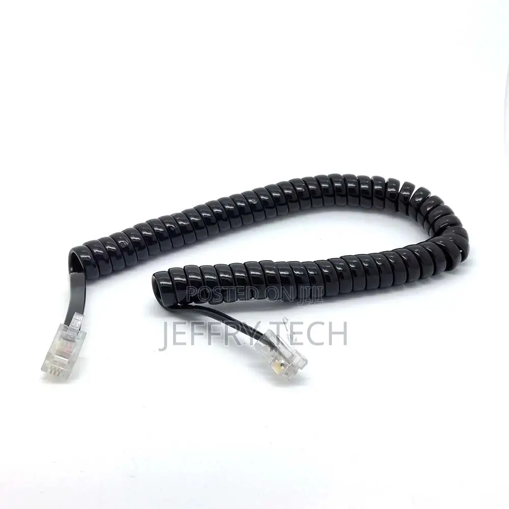 Flexible 6ft 1.8m Male Rj9 Telephone Handset Phone Extension Cord Cabl