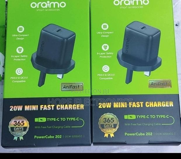 Oraimo 20w Min Fast Charger - thumbnail 2