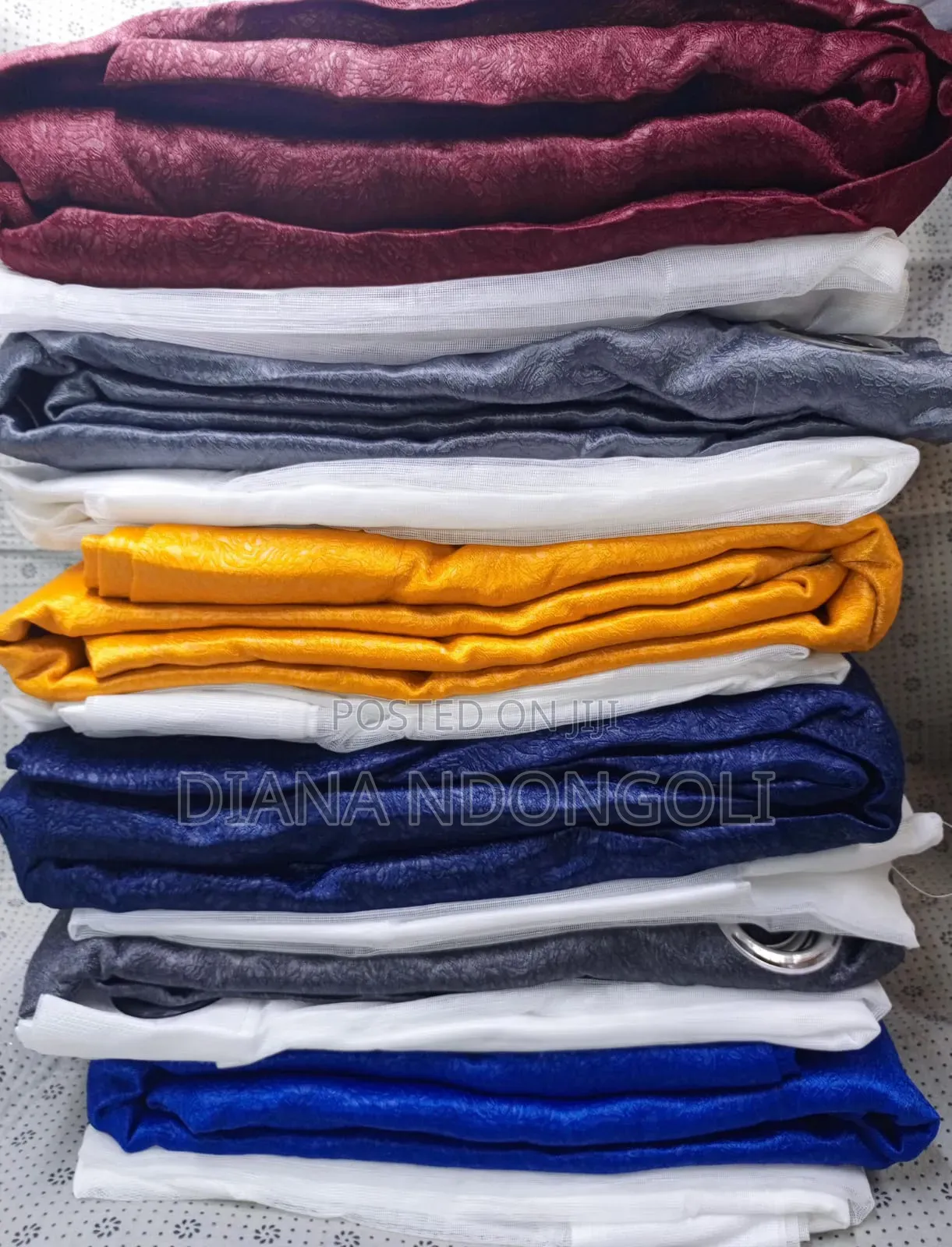 3 Pc Curtains*  2 Curtains 1.5 M Each
1 Sheer- 2 M
Height-2.5m