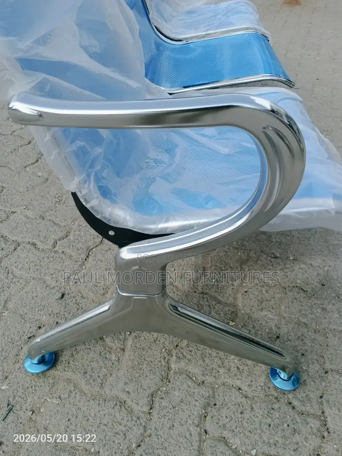 New 3-Seater Metal Waiting Bench