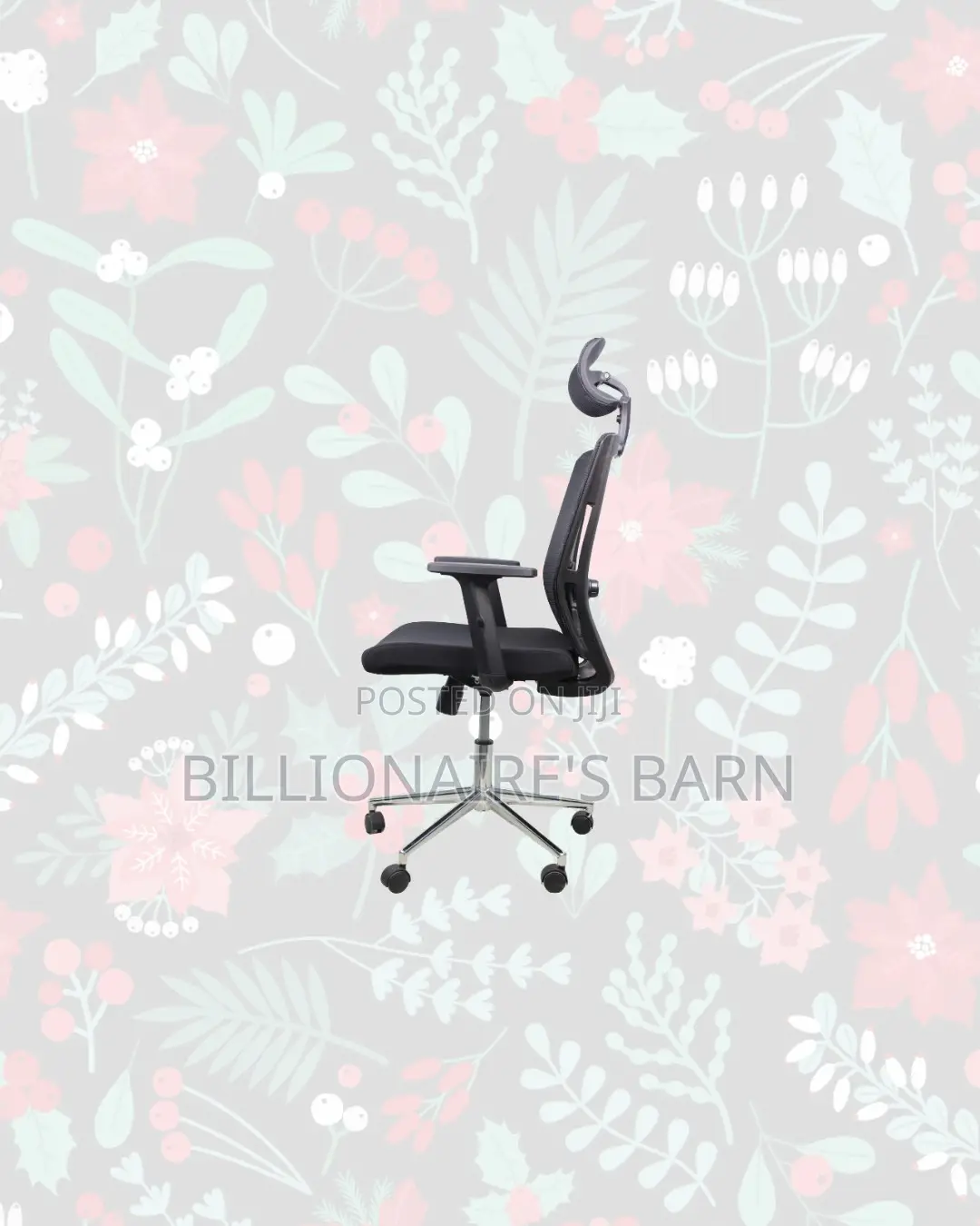 Stylish Black Mesh Office Chair Ergonomic Headrest Nairobi Special