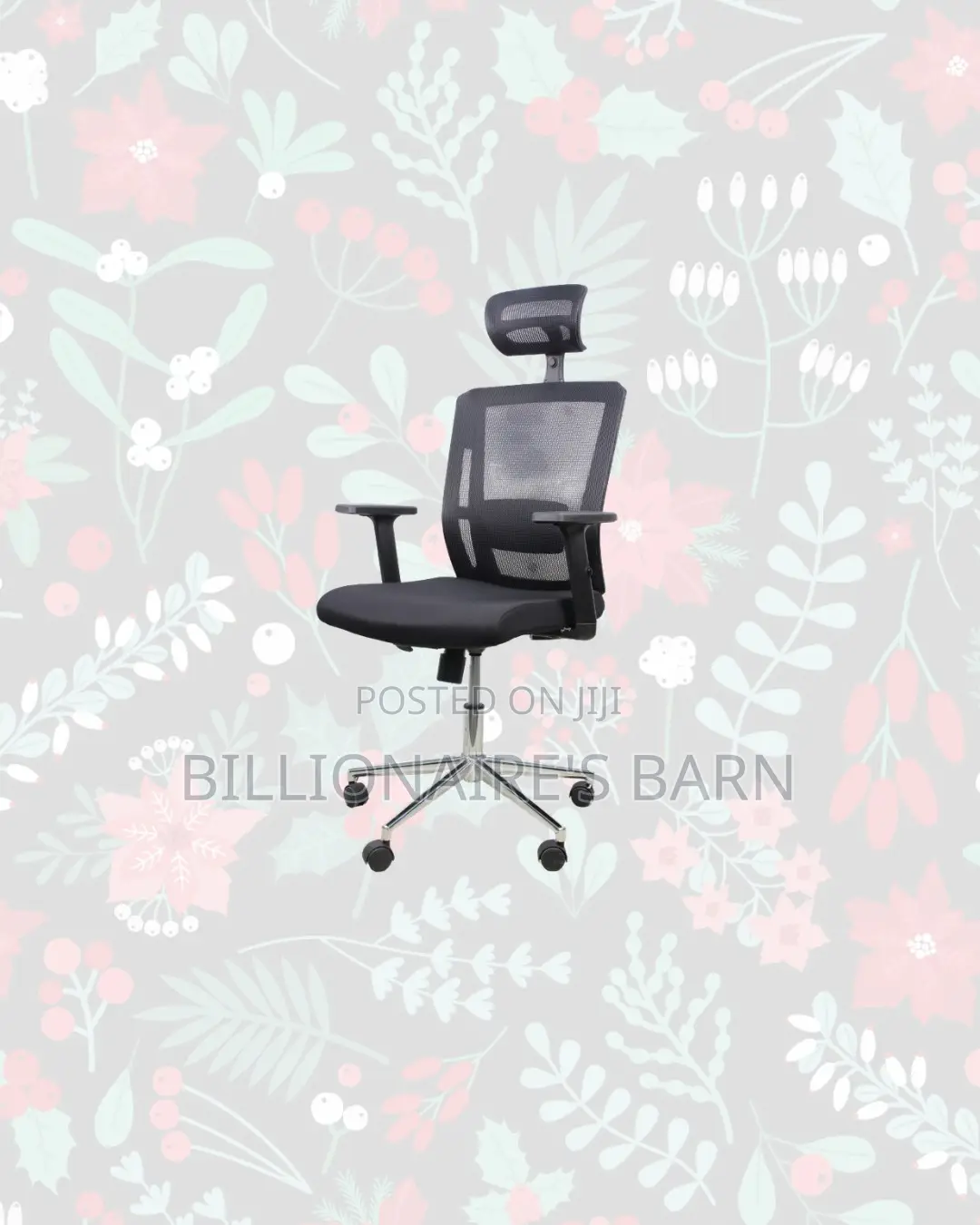 Stylish Black Mesh Office Chair Ergonomic Headrest Nairobi Special