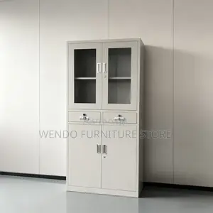 Office Cabinet; Document Storage Cabinet With Two Doors Glass Display