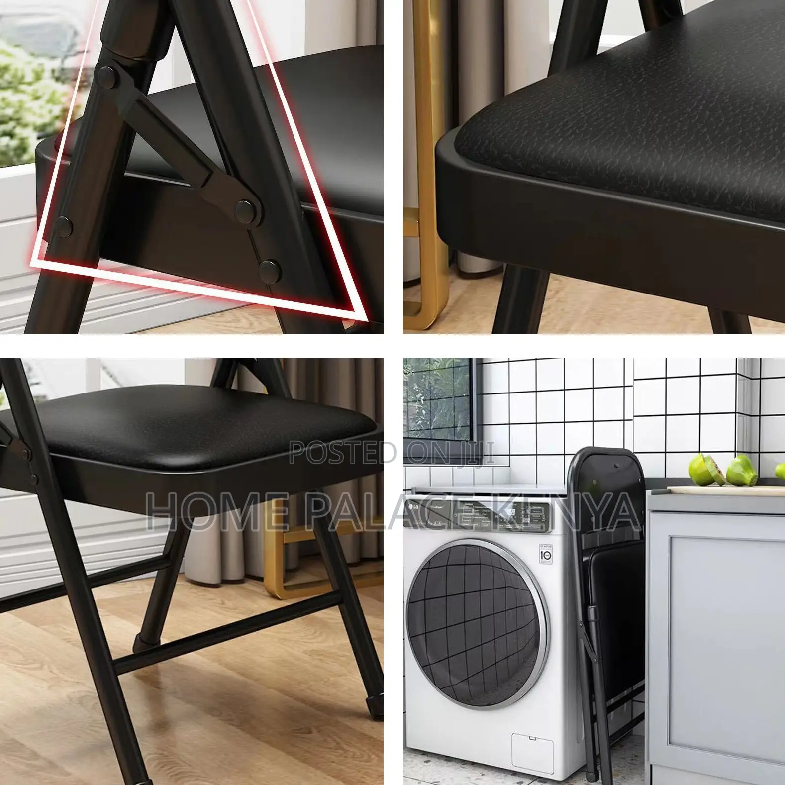 Foldable Chair; Metal Folding Chair With Soft Padded Seat
