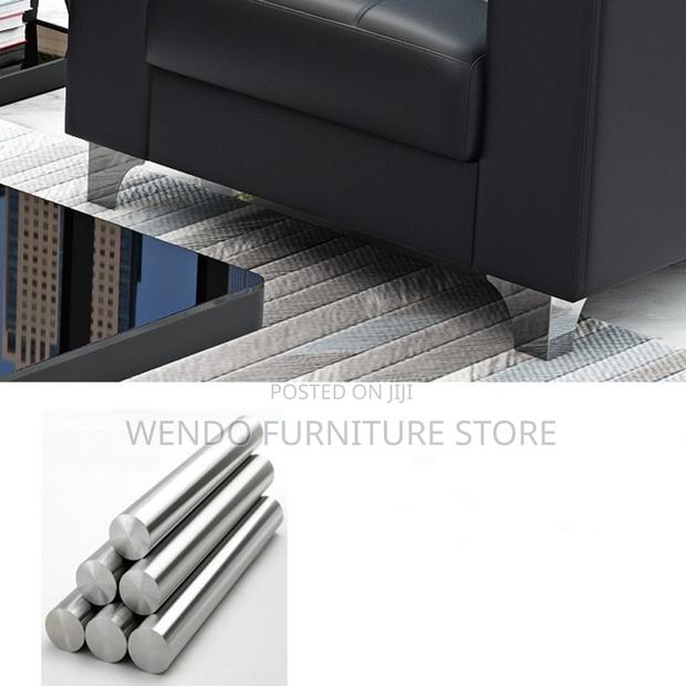 Office Sofa; Five Seaters Executive Black Leather Office Sofa Set - thumbnail 6