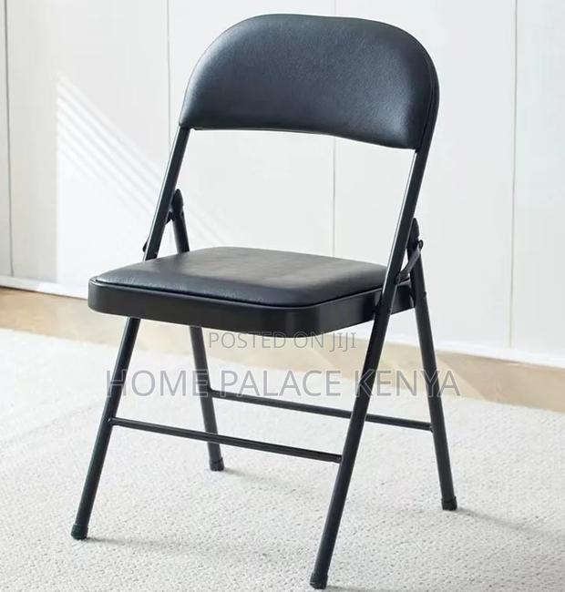 Foldable Chair; Metal Folding Chair With Soft Padded Seat - thumbnail 7