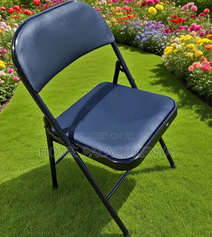 Foldable Chair; Metal Folding Chair With Soft Padded Seat