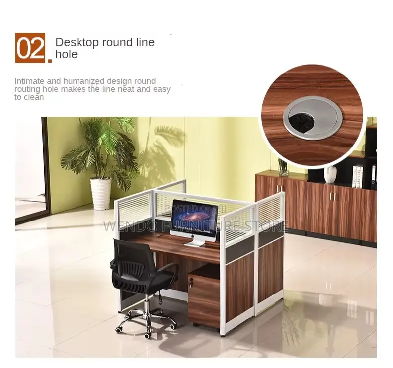Office Workstations; Two Users Cubicle MDF Office Workstation Desk