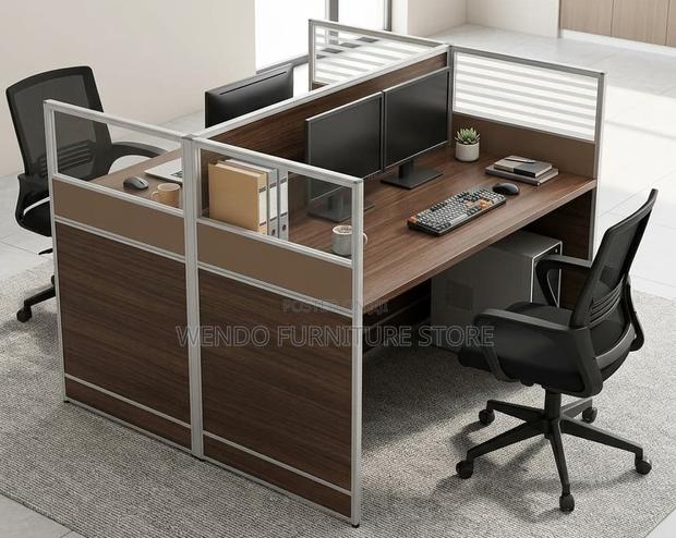 Office Workstations; Two Users Cubicle MDF Office Workstation Desk - thumbnail 12