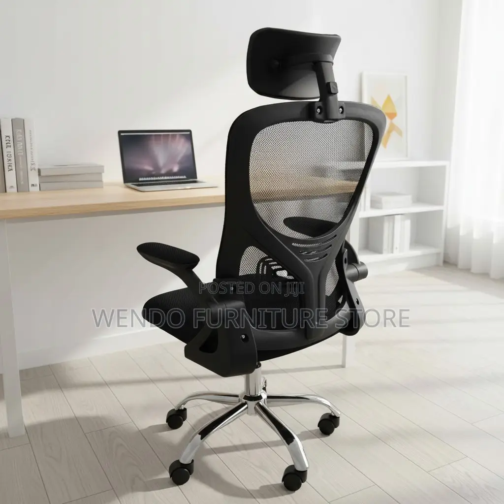 Office Chairs; Ergonomic High Back Office Chairs With Flip Up Armrests